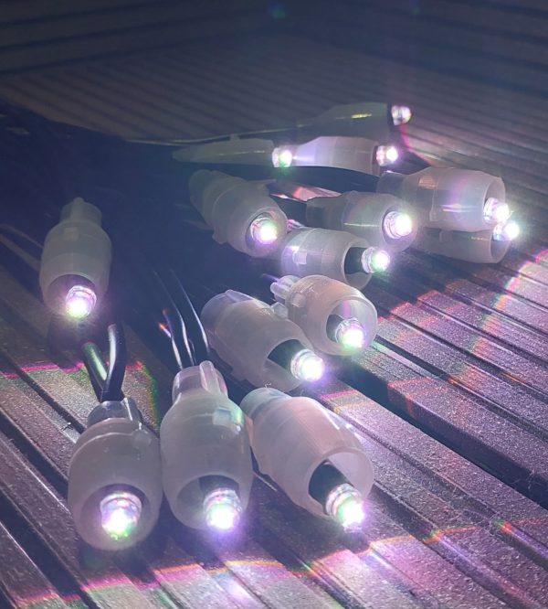 Kompletny zestaw oświetleniowy (14 lampek z soczewkami) LED RGB z przyciskiem dotykowym BCL-04 - obrazek 6