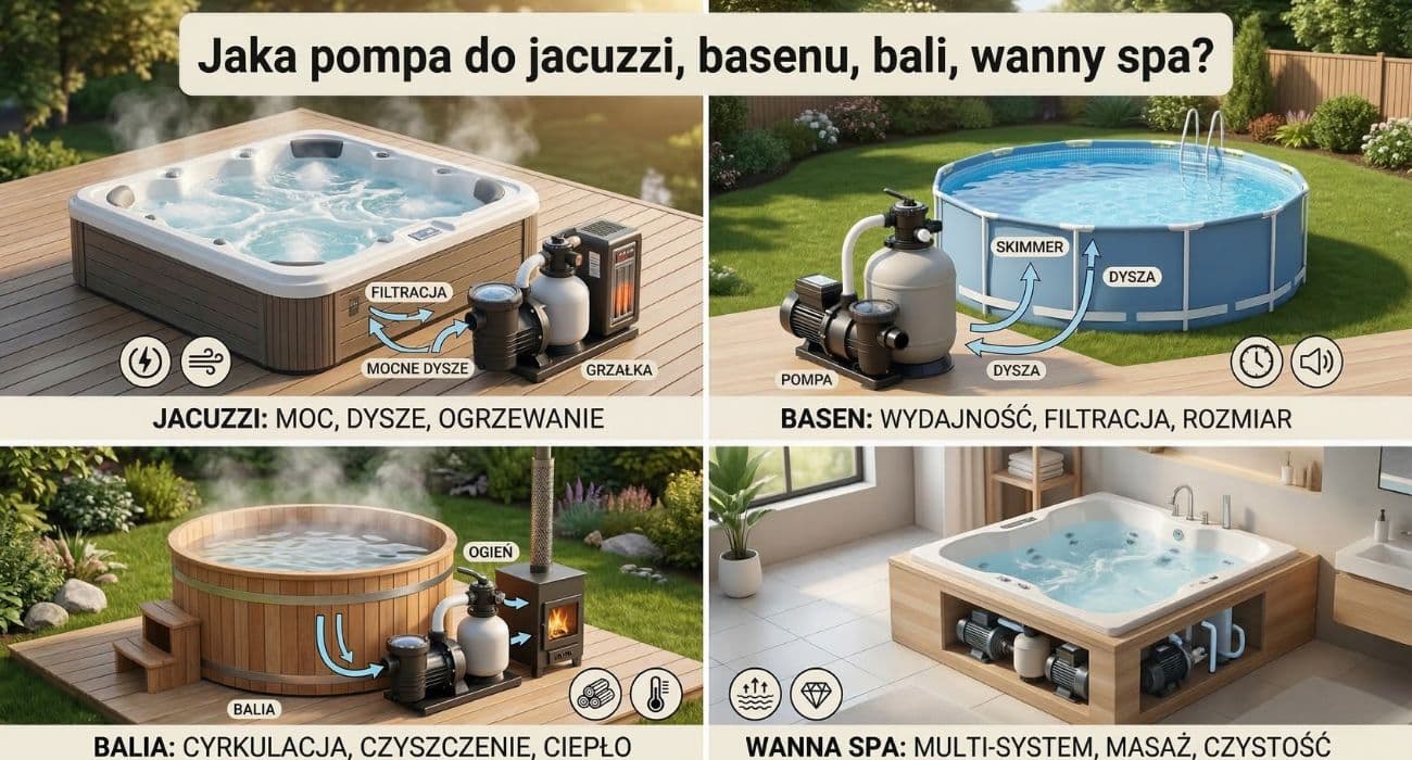  Jaka pompa do jacuzzi, basenu, bali, wanny spa?